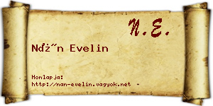 Nán Evelin névjegykártya